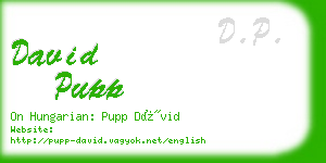 david pupp business card